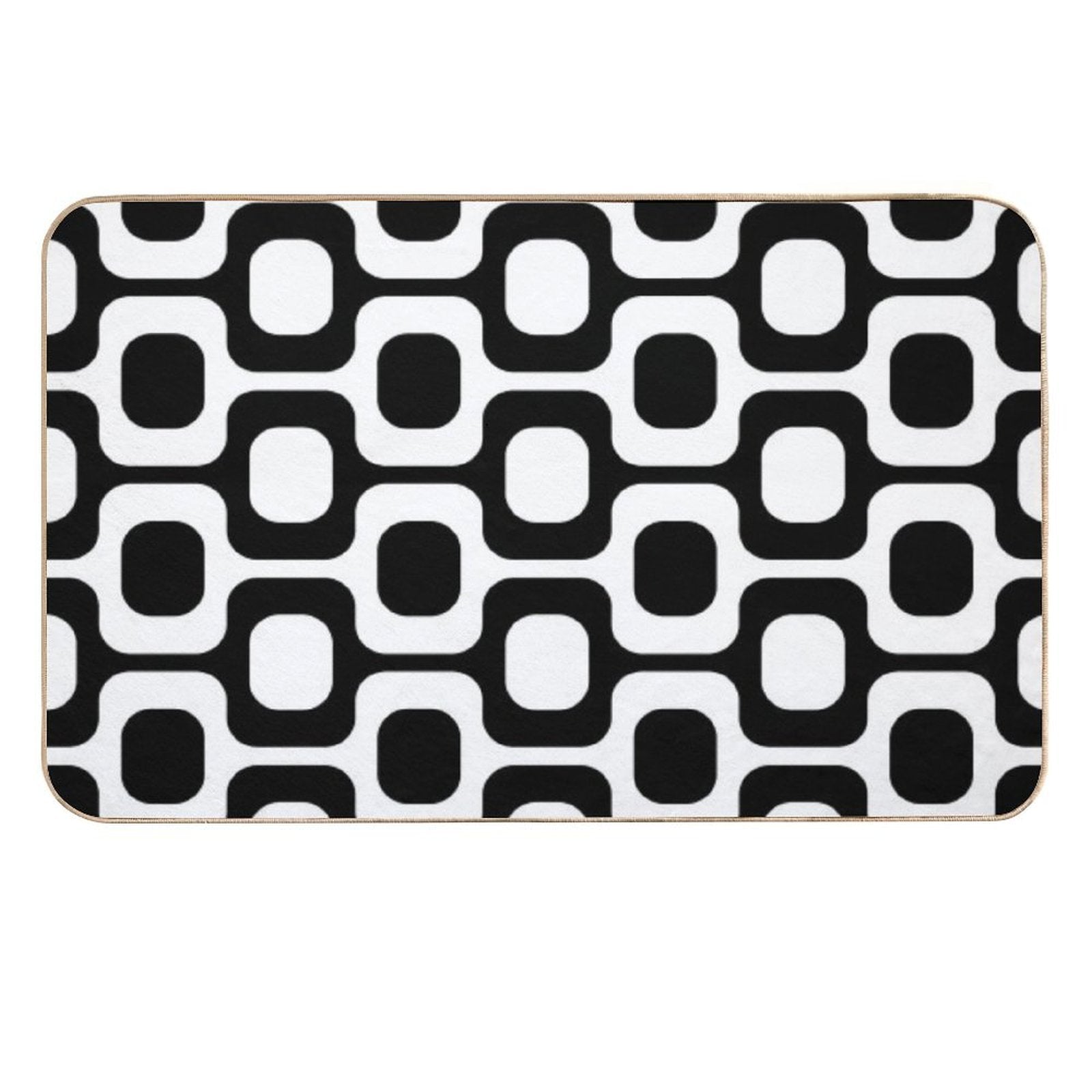 Ipanema Black And White  Versatile Bath Mat