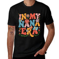 Funny In My Nana Era Retro Groovy Mothers Day Nana Butterfly  Slim-fit Cut T-Shirt