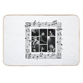 Tom Waits Photos Collage with Music Sheet  Anti-Trip Bath Mat