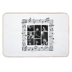 Tom Waits Photos Collage with Music Sheet  Anti-Trip Bath Mat