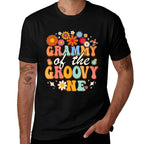 Grammy of Groovy One Matching Family First Birthday Party Comfortable T-Shirt