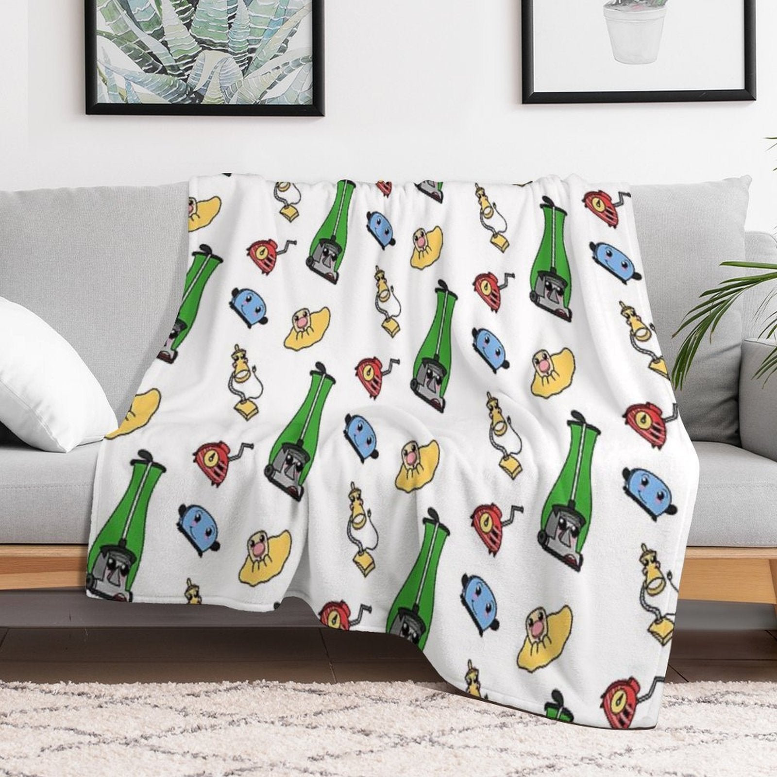 The Gang's All Here. Machine-washable Throw Blanket