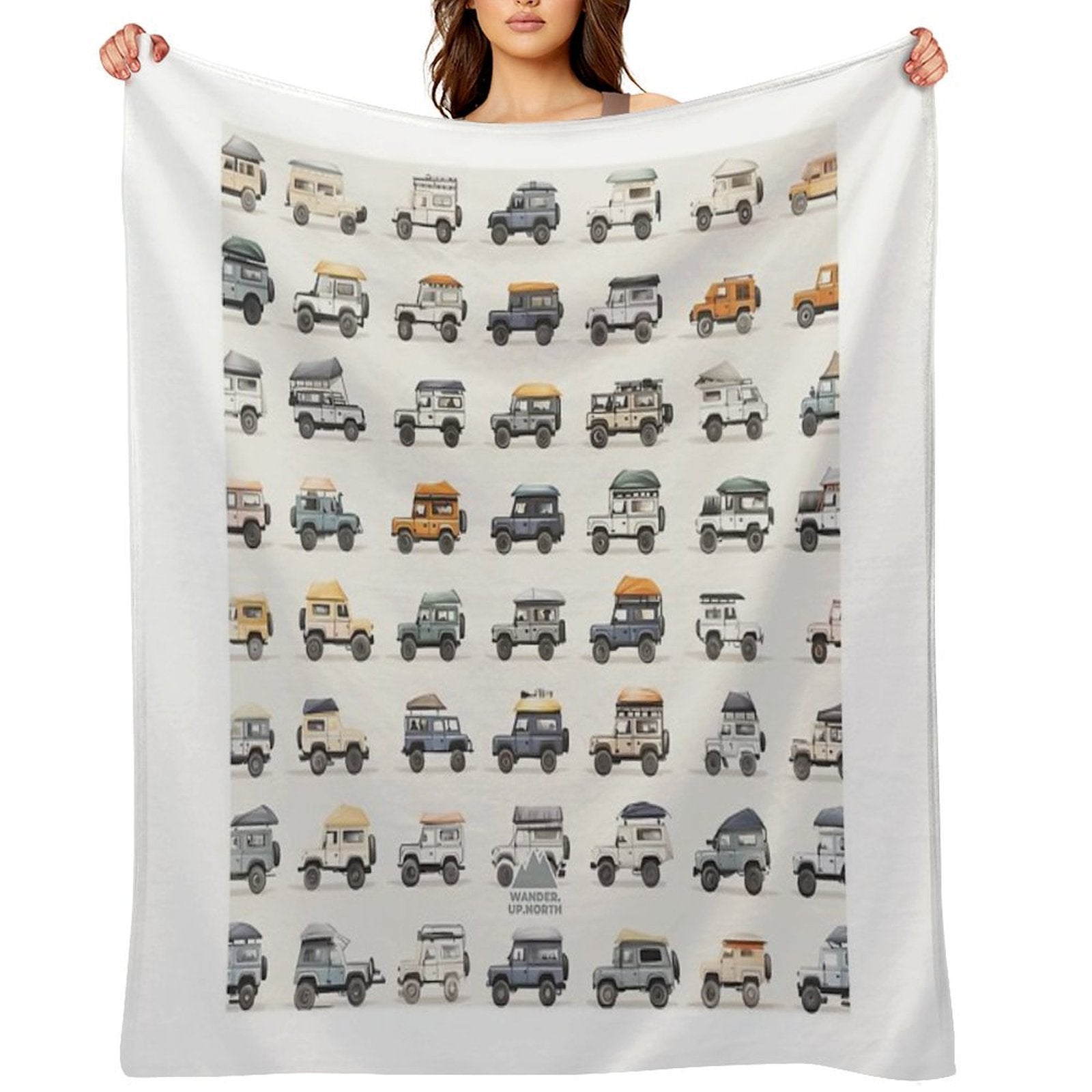 Adventure 4x4 Camping Rig Motif - 2  Wilderness Motif Series Quick-dry Throw Blanket