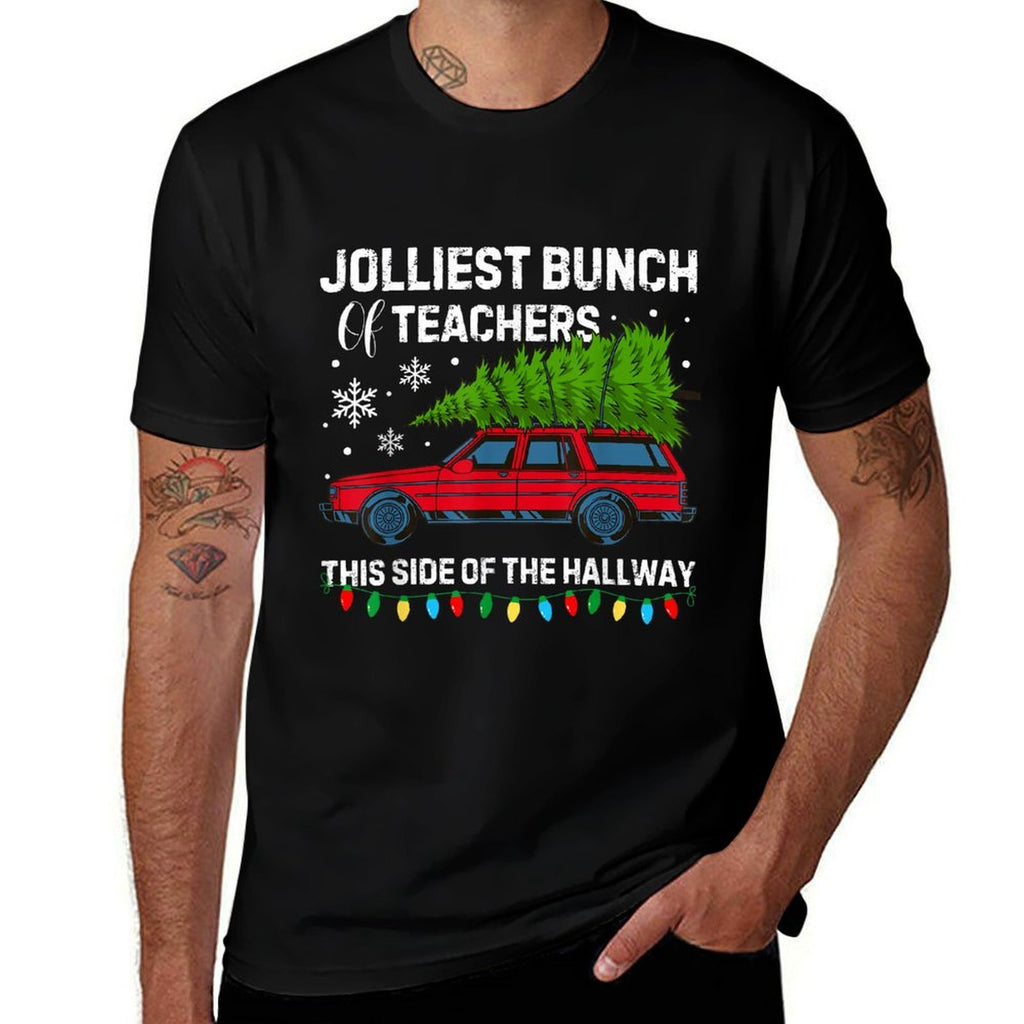 Jolliest Bunch of Teachers This Side Of The Hallway Xmas  Quick-drying T-Shirt
