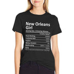 NEW ORLEANS GIRL LA LOUISIANA Funny City Home Roots USA Gift  Oversized Silhouette T-Shirt