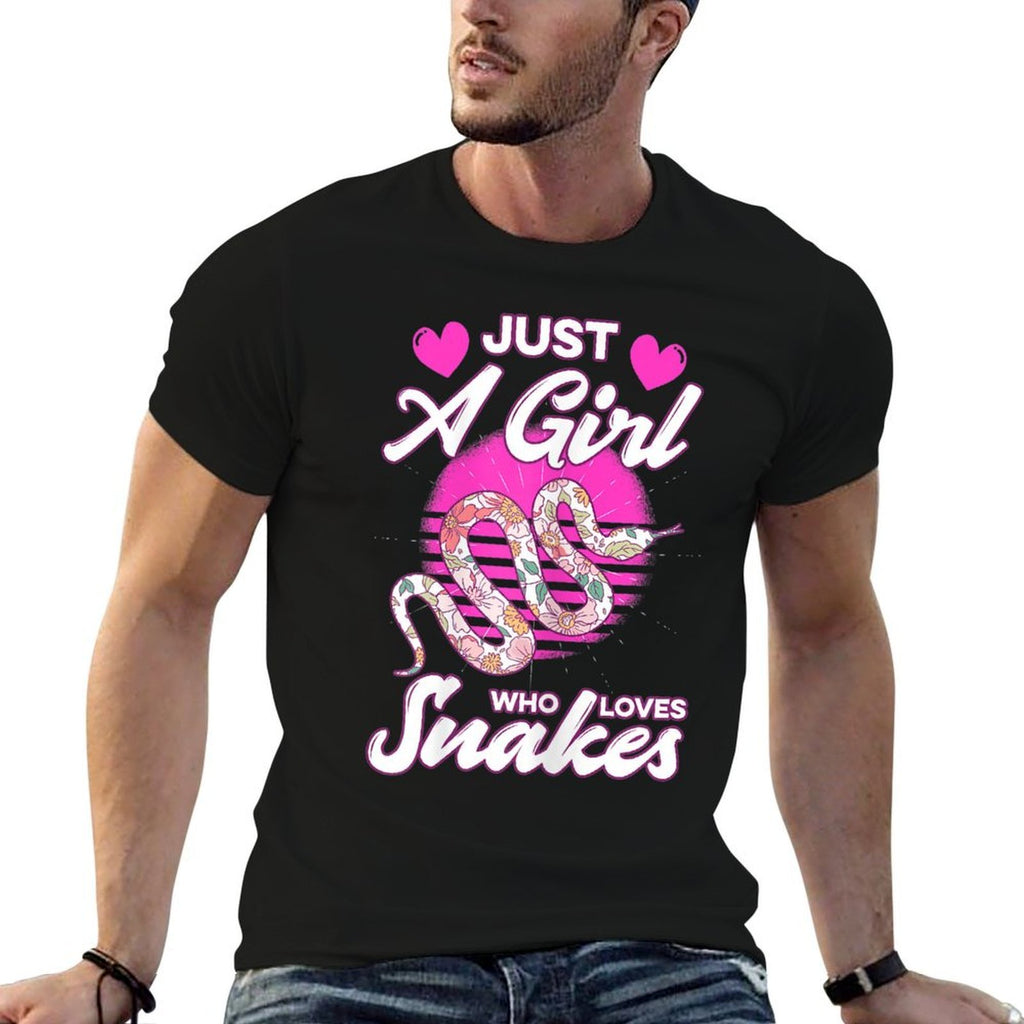 Just A Girl Who Loves Snakes  Trendy Pattern T-Shirt