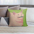 Sneeze Cat Soft Anti-Pilling Throw Pillow
