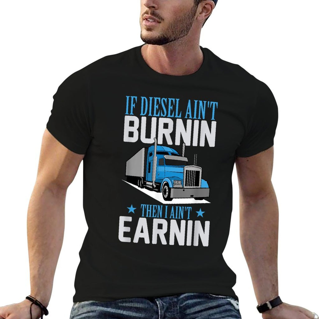 Truck Driver Funny Mens Trucker Semi-Trailer Truck  Wrinkle-resistant T-Shirt