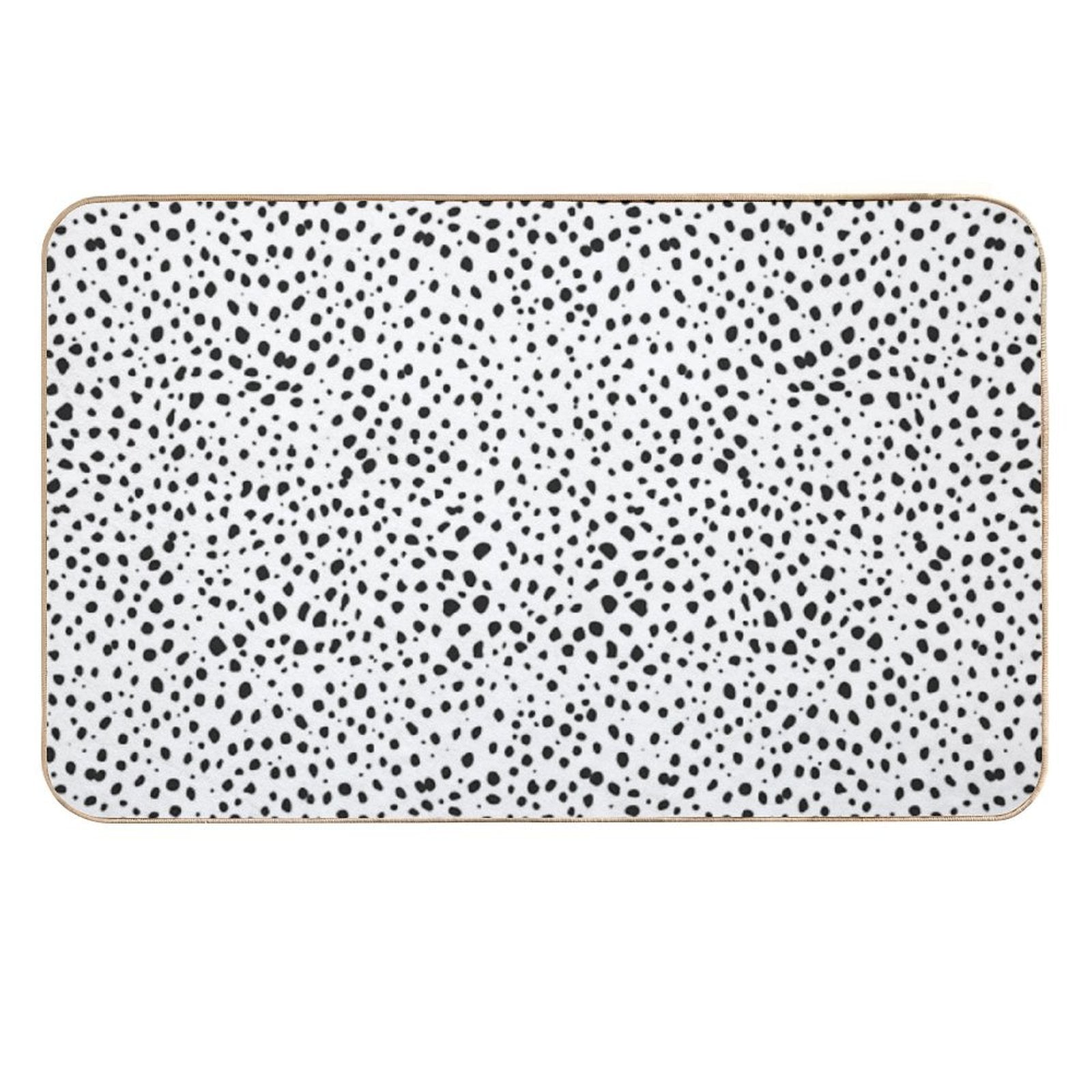 Dalmatian Spots - Black And White Polka Dots  Versatile Bath Mat