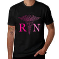 Registered Nurse Appreciation Pink RN Nursing Tie Dye Nurse  Rolled Sleeves T-Shirt