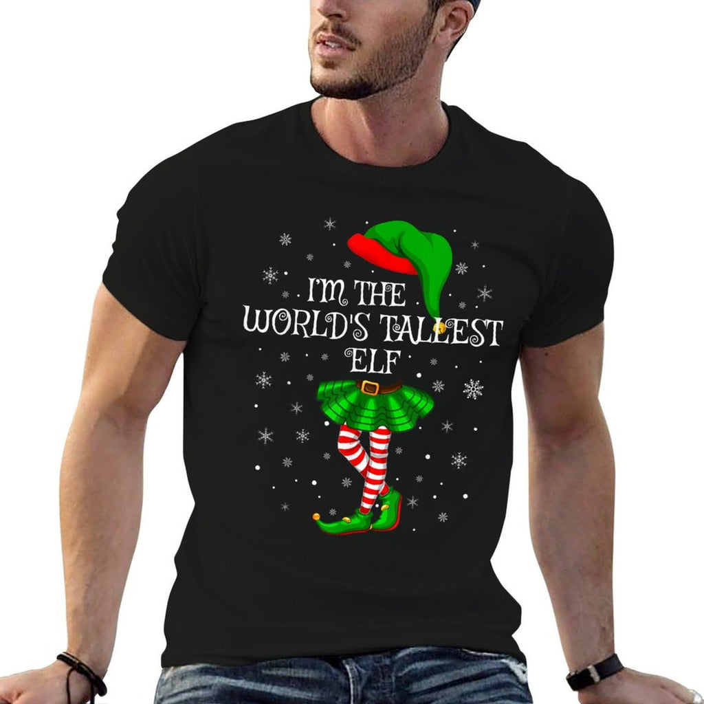 Matching Family Group Im The Worlds Tallest Elf Christmas  Eco-friendly Material T-Shirt