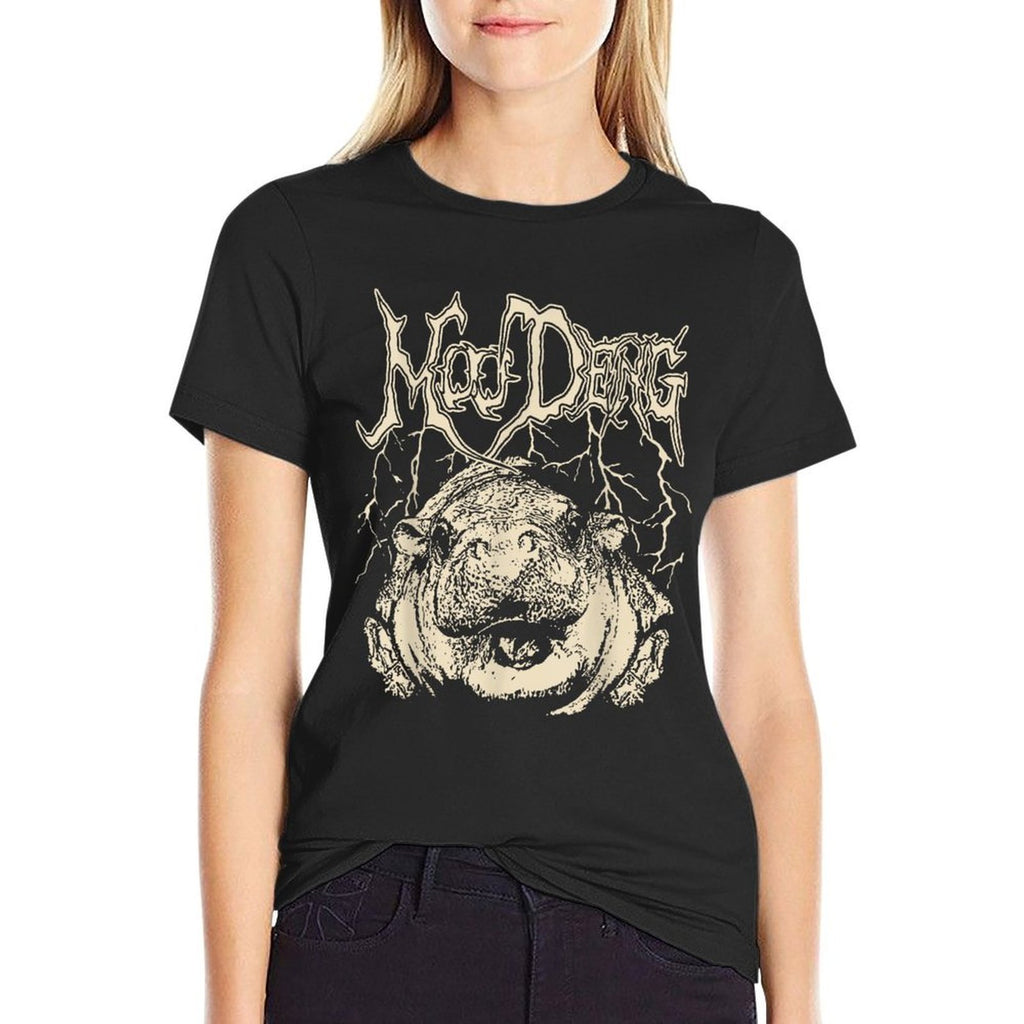 FUNNY MOO-DENG THE FAMOUS BABY PIGMY HIPPO MOODENG VINTAGE  Durable T-Shirt