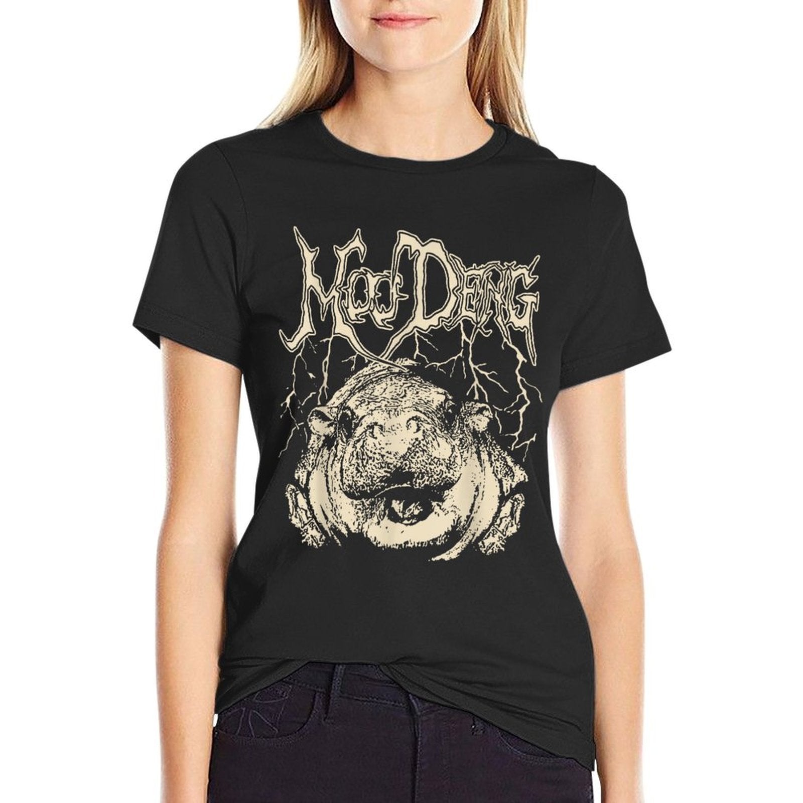 FUNNY MOO-DENG THE FAMOUS BABY PIGMY HIPPO MOODENG VINTAGE  Durable T-Shirt