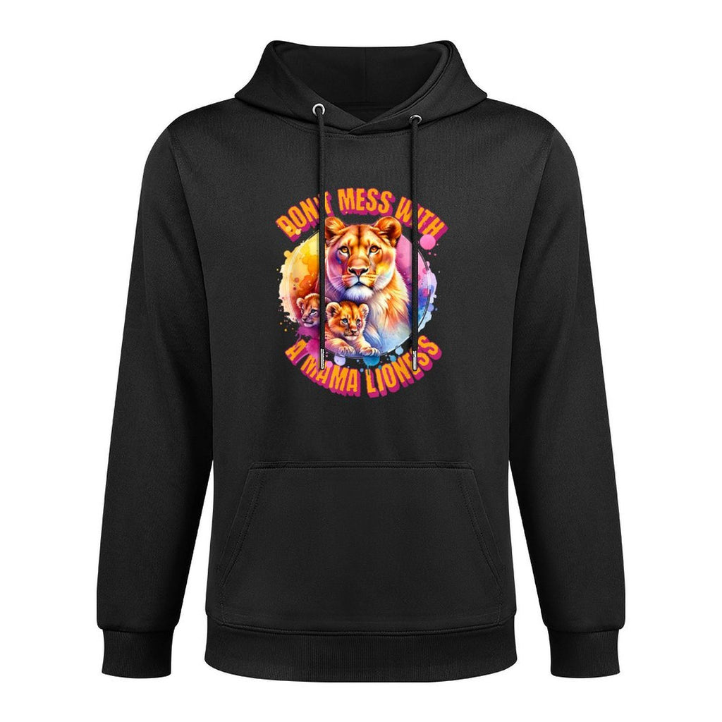 Dont Mess With A Mama Lioness Mothers Day Gift Lion Cubs Kangaroo Pocket Hoodie