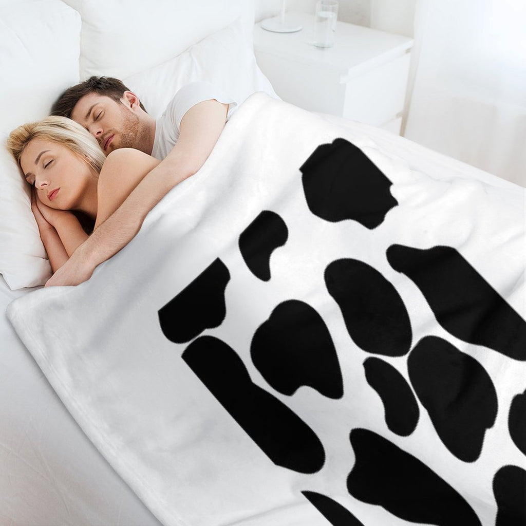 Cow Print Pattern Plush Throw Blanket