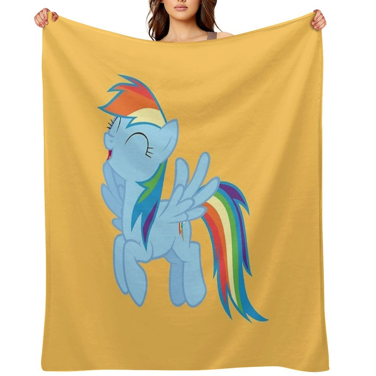 Rainbow Dash Velvety-soft Throw Blanket