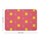 Abstract Line Drawing Pattern with Sun  Pet-Safe Bath Mat