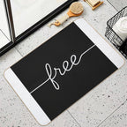 Line Shaped Into The Word Free  Absorbent Bath Mat