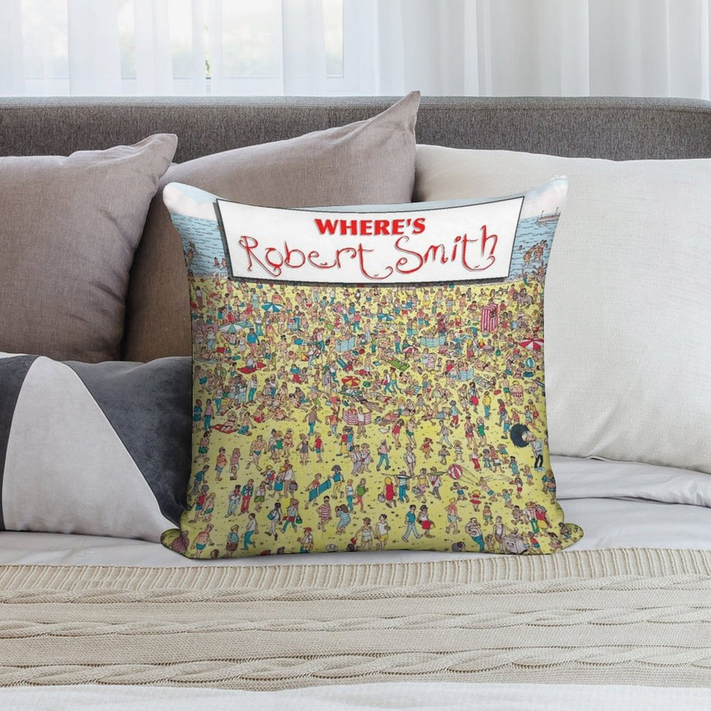 Where's Robert Smith - The Cure Soft Reinforced Edging Throw Pillow