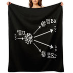 Nuclear Fission Nuclear Physicist Cool Nuclear Energy Easy Care Throw Blanket