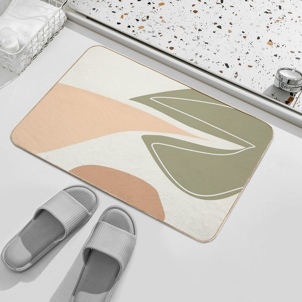 Abstract Graphic Geometric Art Vol.08  Easy Maintenance Bath Mat