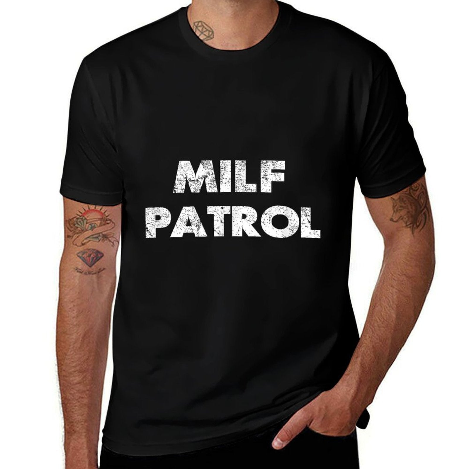 Sexual Adult Humor Milf Patrol Offensive Gag  High-quality Stitching T-Shirt