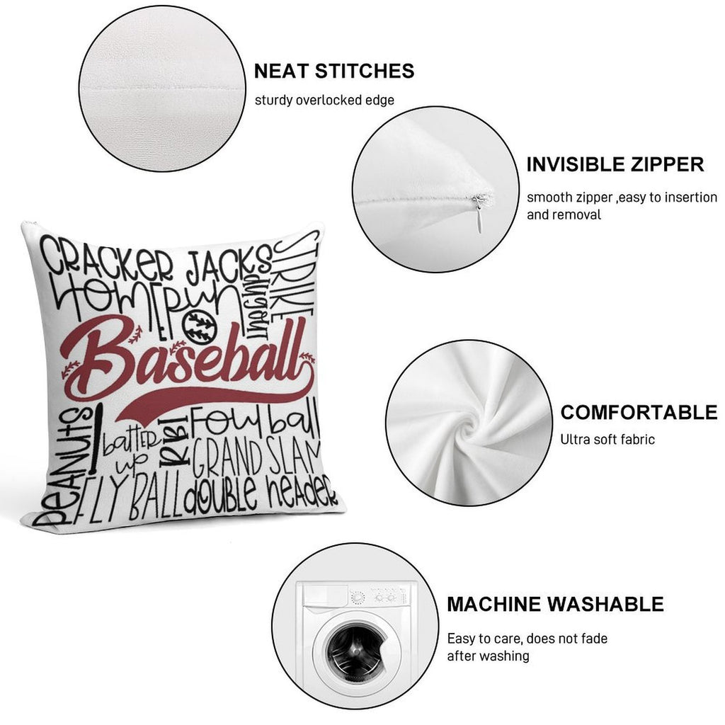 Baseball Soft Durable Construction Throw Pillow