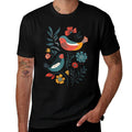 Folk Art Birds  Tagless Design T-Shirt