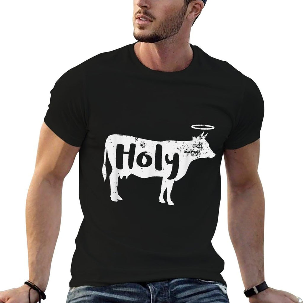 Holy Cow Funny Dairy Farmer Midwest Pride  Tagless Design T-Shirt