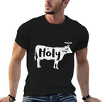 Holy Cow Funny Dairy Farmer Midwest Pride  Tagless Design T-Shirt