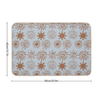 Magical Sun Bohemian Dreamy Aesthetic In Muted Colors Gray Blue & Brown  Pet-Safe Bath Mat