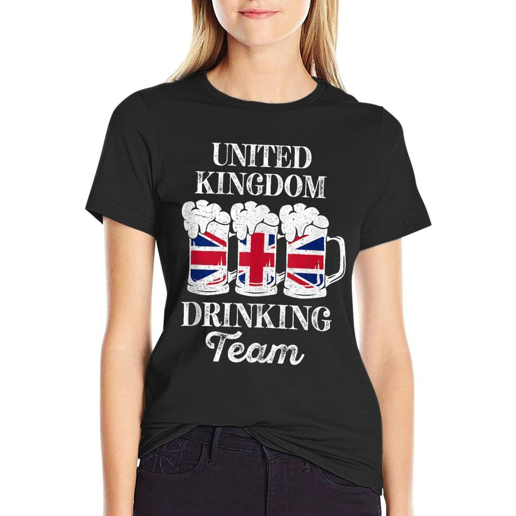 United Kingdom Drinking Team Funny Party British Beer Fest  Heathered Texture T-Shirt