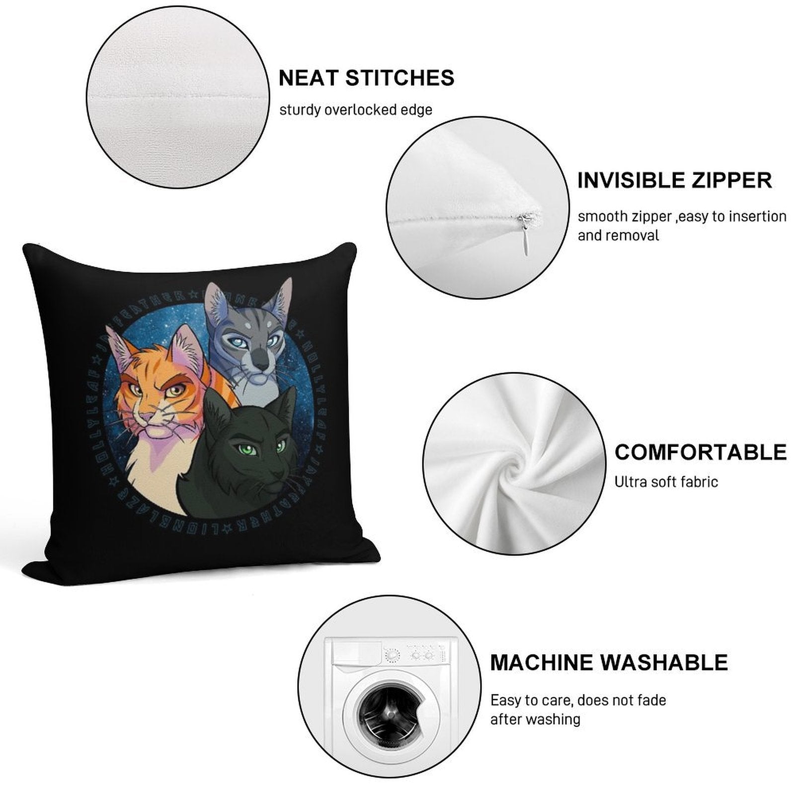 The Three Soft Gift Ready Throw Pillow