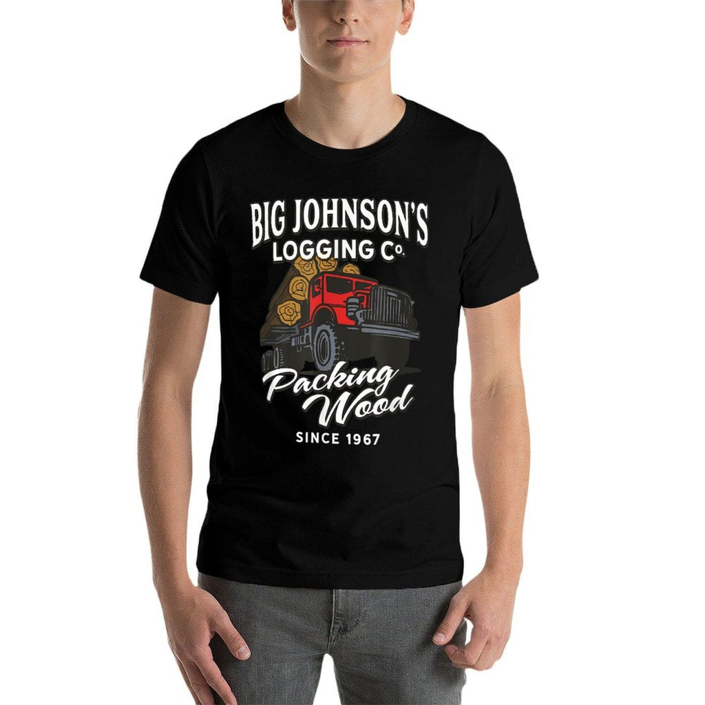 Big Johnsons Logging Co. Packing Wood Funny Logger  Graphic-printed T-Shirt
