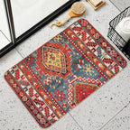 Kazak Southwest Caucasus Rug Print  Anti-Trip Bath Mat