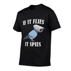 Birds Spie Conspiracy Joke Meme Surveillance  Mens  Womens  Vintage-inspired T-Shirt