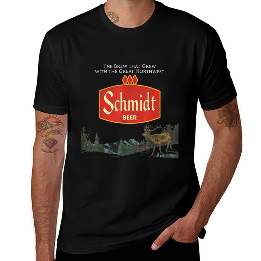 Beer Schmidt Beer Retro Defunct Nature Scene  Affordable Price T-Shirt