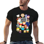 South Park Cast  Ribbed Collar T-Shirt