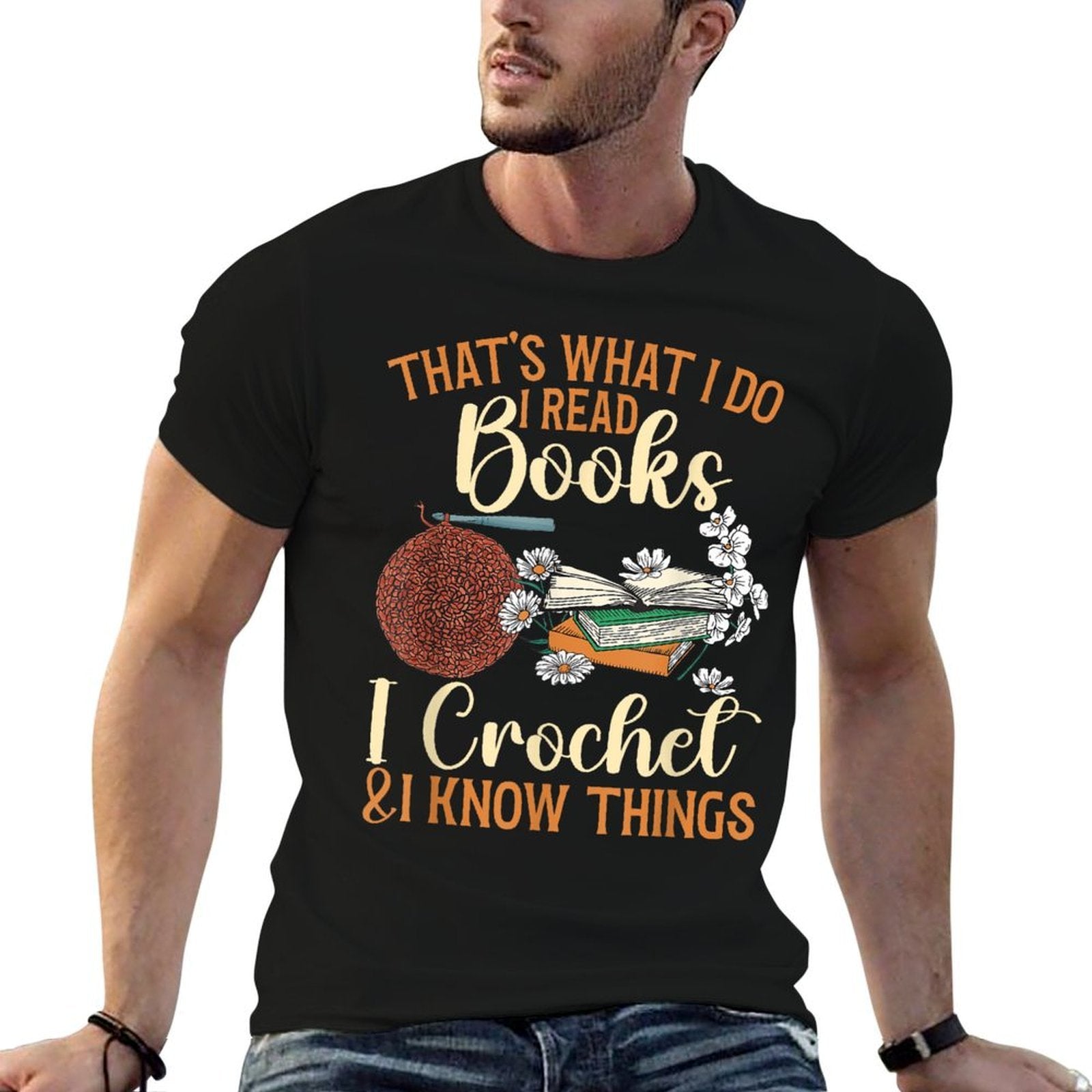 Crocheting Reading Books Crocheter Crochet  Classic T-Shirt