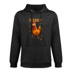 F-Caw-F Funny Chicken Humor Quote Rooster Meme Medium-Weight Fabric Hoodie