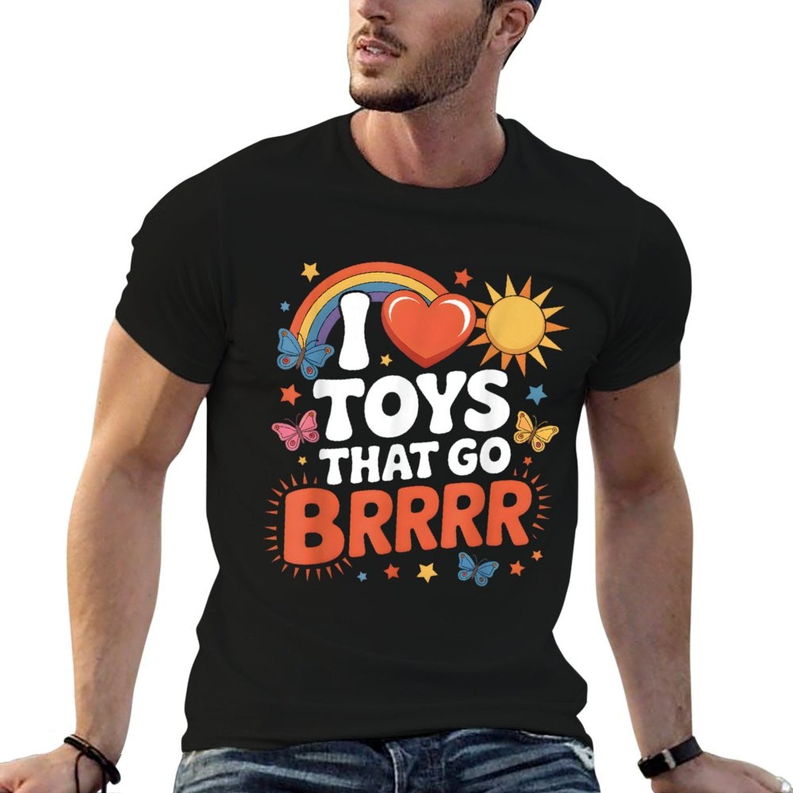 I Love Toys That Go Brrr Funny Inappropriate Embarrassing  Relaxed-fit T-Shirt