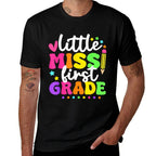 Little Miss 1st Grade Kids Girls Pencil Back To School Funny  Durable T-Shirt