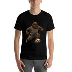 Funny Bigfoot Sasquatch for Men Women Coach Player Soccer  Oversized Silhouette T-Shirt
