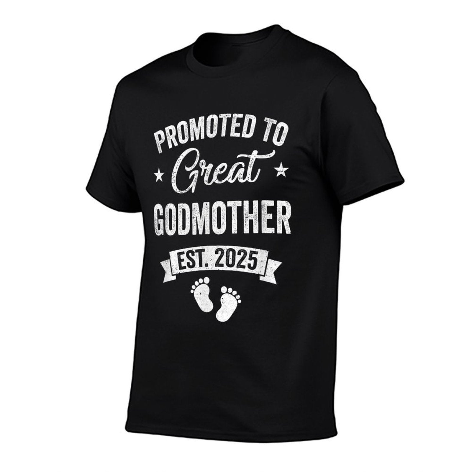 Promoted To Great Godmother Est 2025 Pregnancy Announcement  Tagless Design T-Shirt