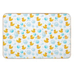Bath-Time Duckies #1 (White BG)  Rapid-Drying Bath Mat