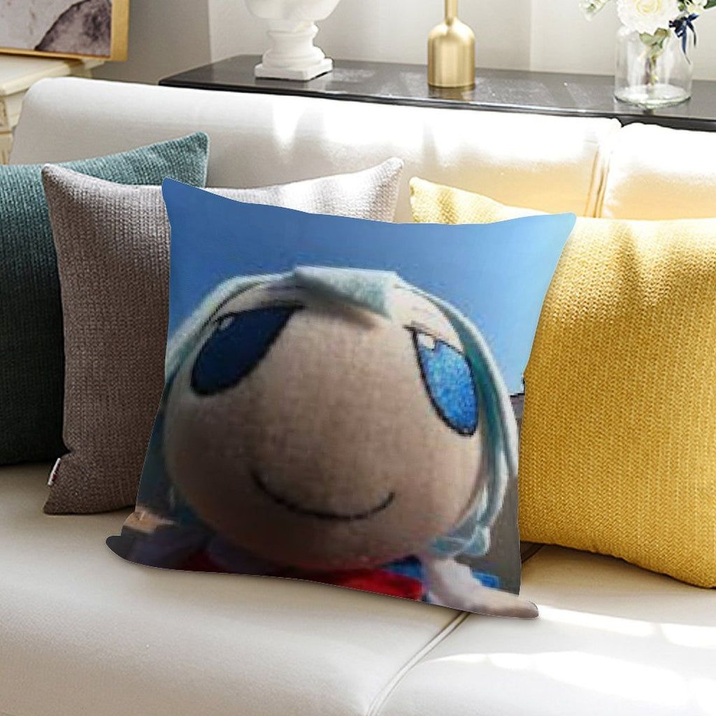 Cirno Fumo Close Up  Fumo Fumo Plush Soft Home Decor Throw Pillow