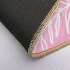 Cute Bohemian Leaves on Pink Background  Versatile Bath Mat