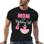Mom of The Birthday Girl Ballerina Bday Party Ballet Dancer  Graphic-printed T-Shirt