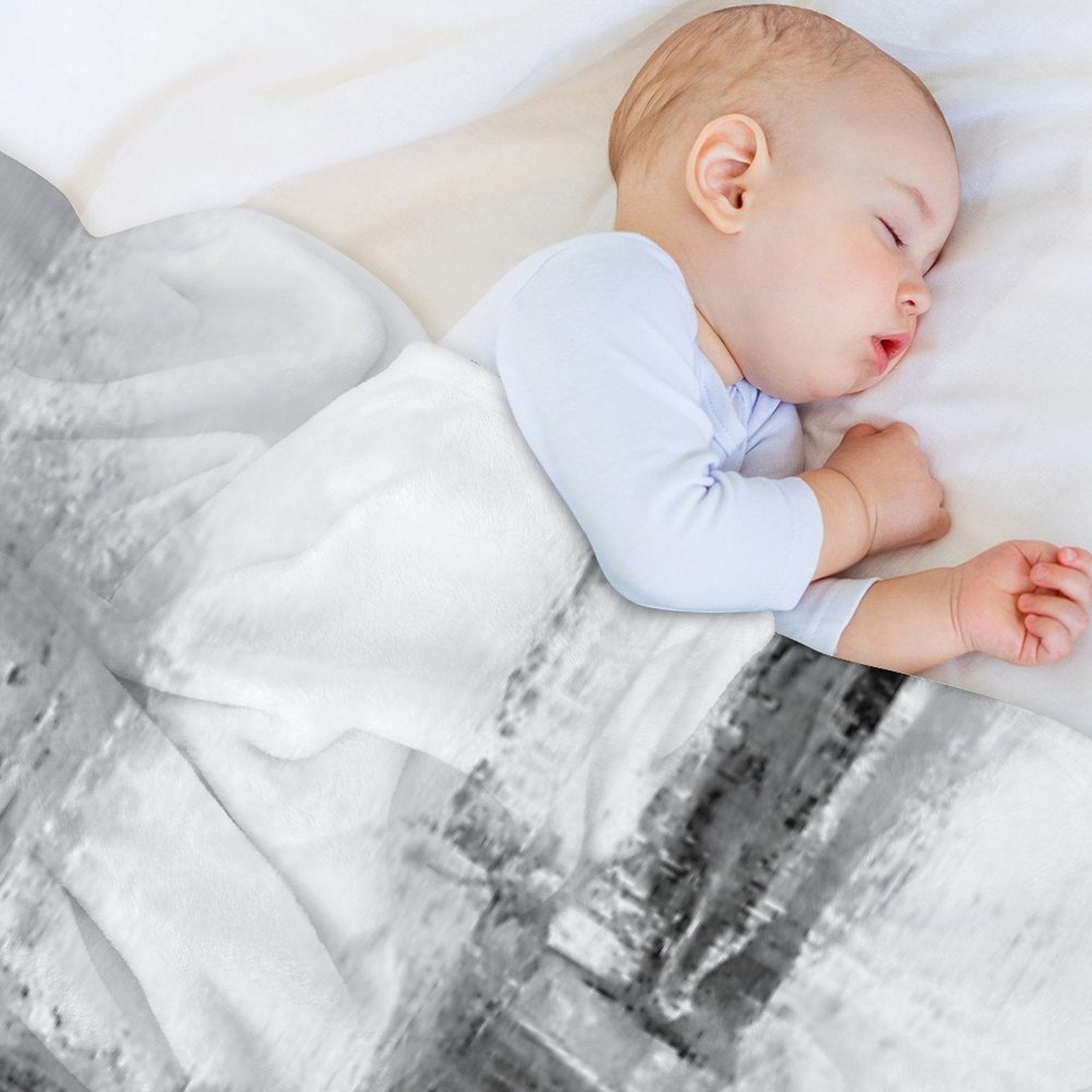 Black White Abstract Sustainable Throw Blanket