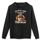 Just A Dad Who Came Back Retro Bear Funny Dad Shape Retention Hoodie
